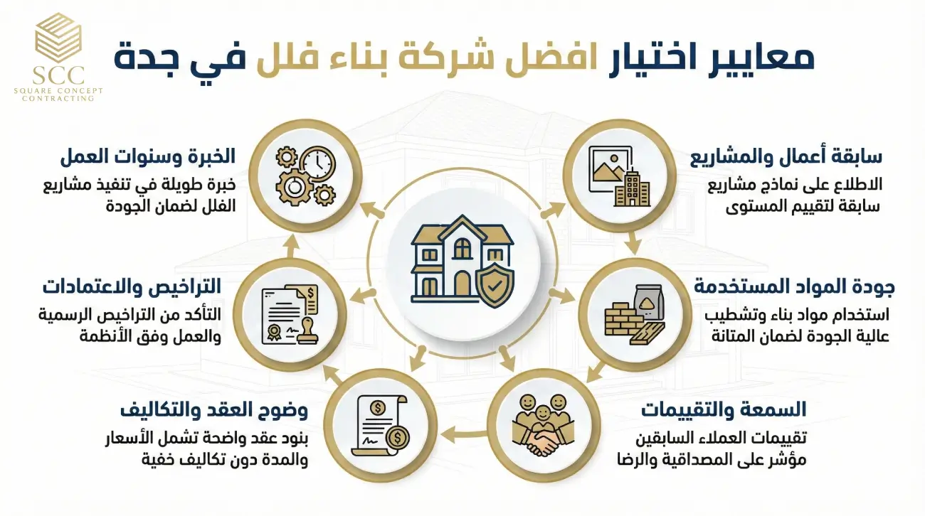 معايير اختيار افضل شركة بناء فلل في جدة