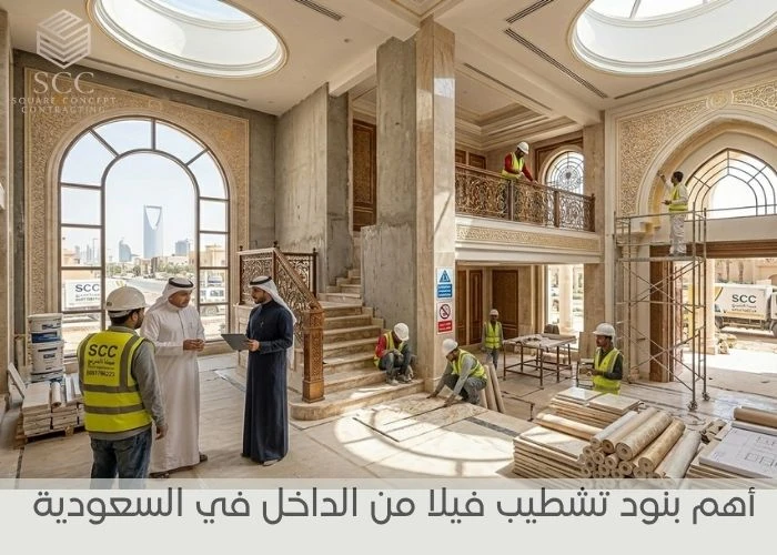 أهم بنود تشطيب فيلا من الداخل في السعودية