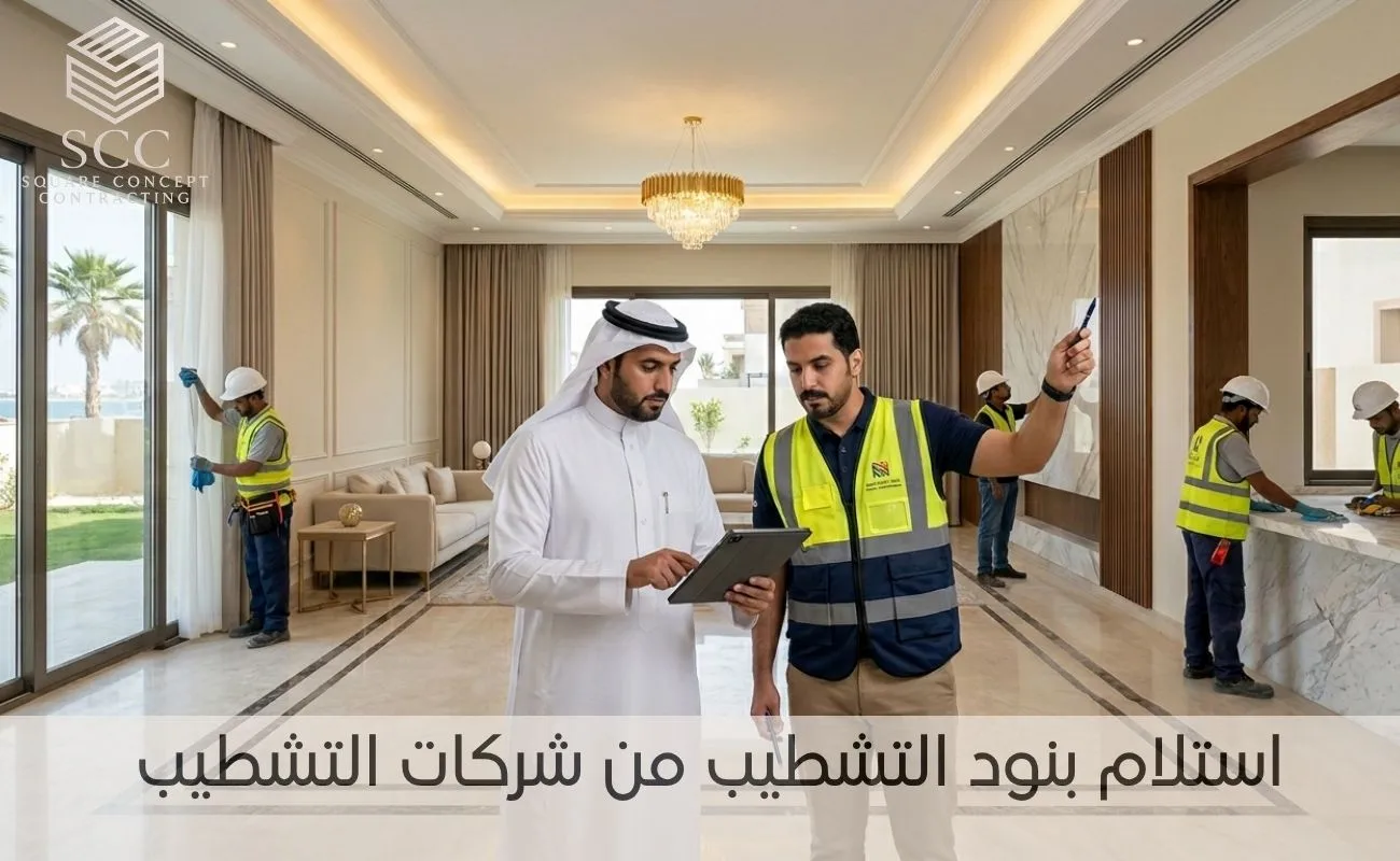 استلام بنود التشطيب من شركات التشطيب