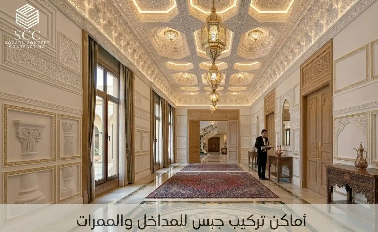 أماكن تركيب جبس للمداخل والممرات