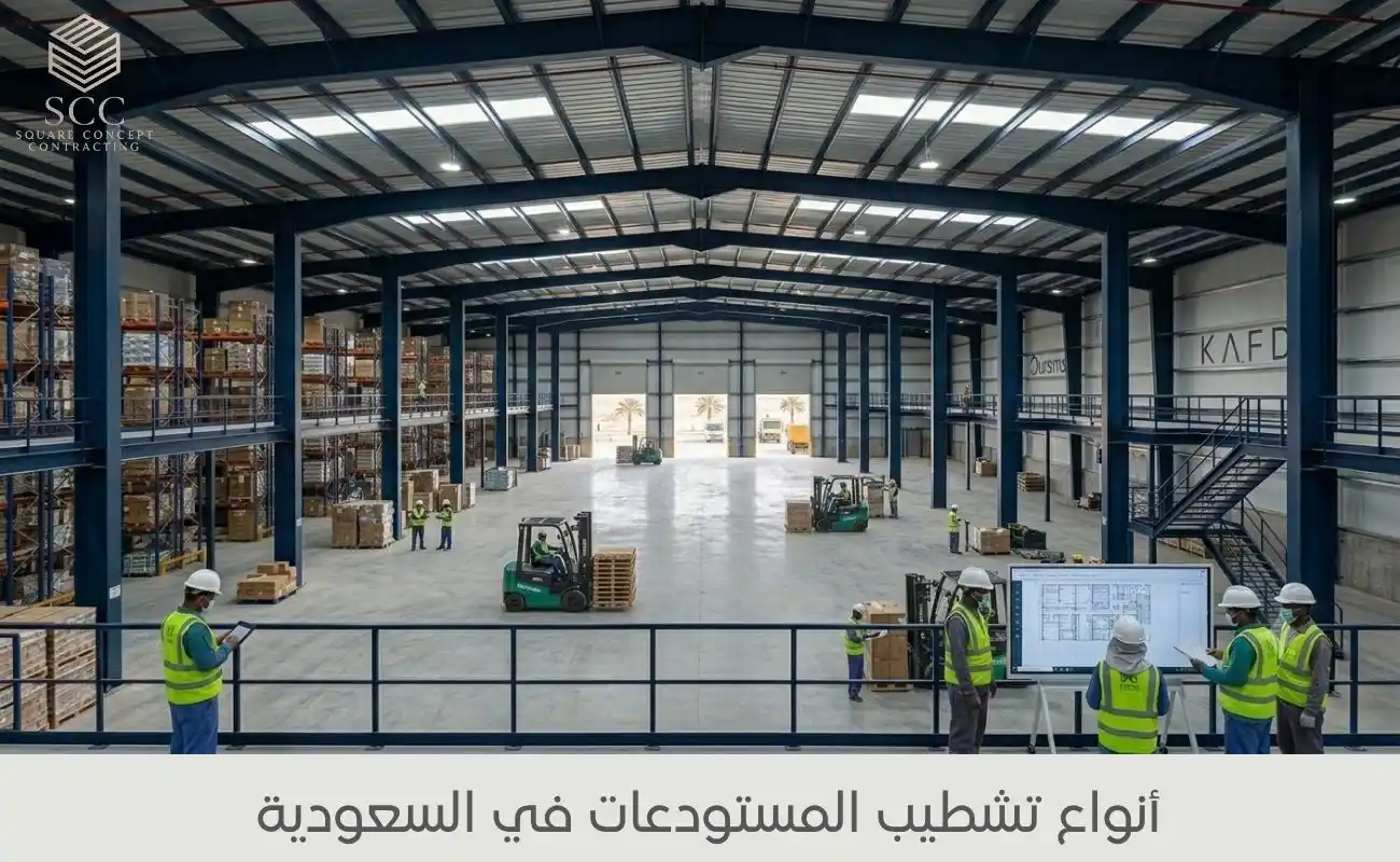 أنواع تشطيب المستودعات في السعودية