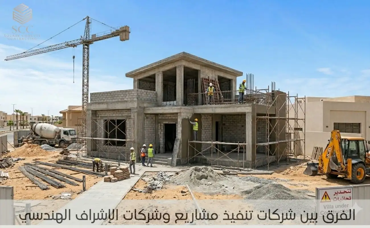 الفرق بين شركات تنفيذ مشاريع المقاولات وشركات الإشراف الهندسي