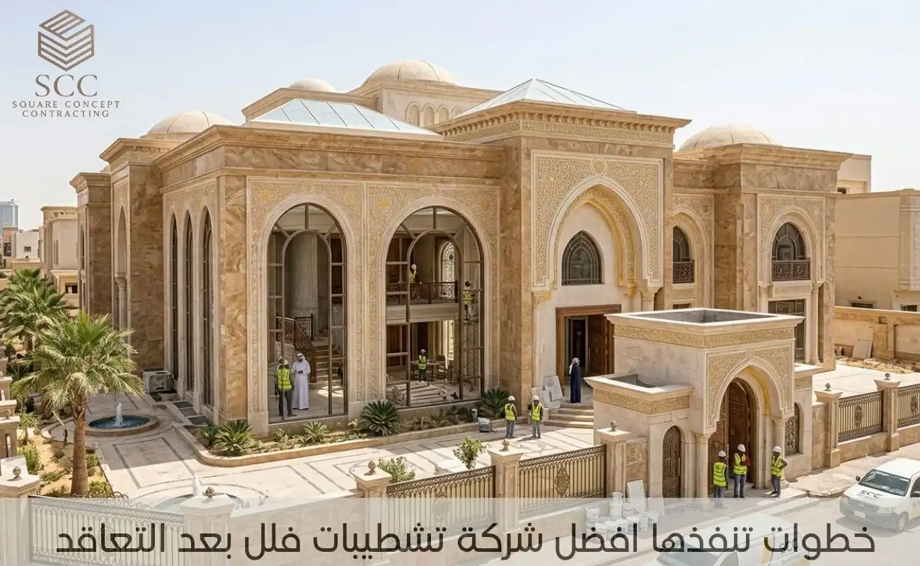 خطوات تنفذها افضل شركة تشطيبات فلل بعد التعاقد