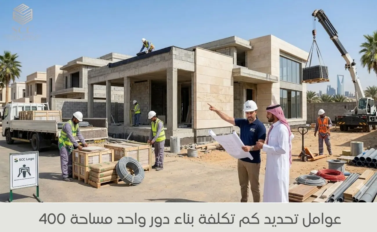 كم تكلفة بناء دور واحد مساحة 400
