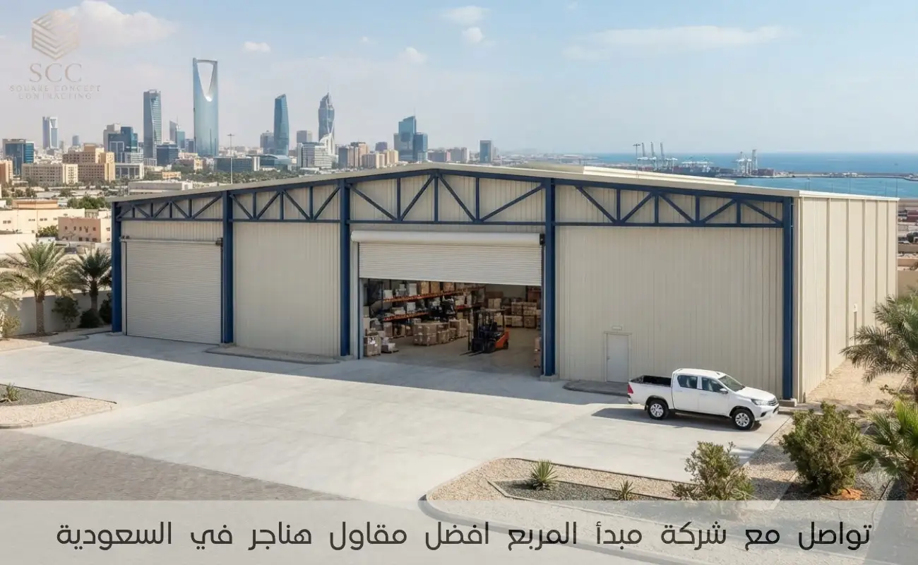 تواصل مع شركة مبدأ المربع افضل مقاول هناجر في السعودية