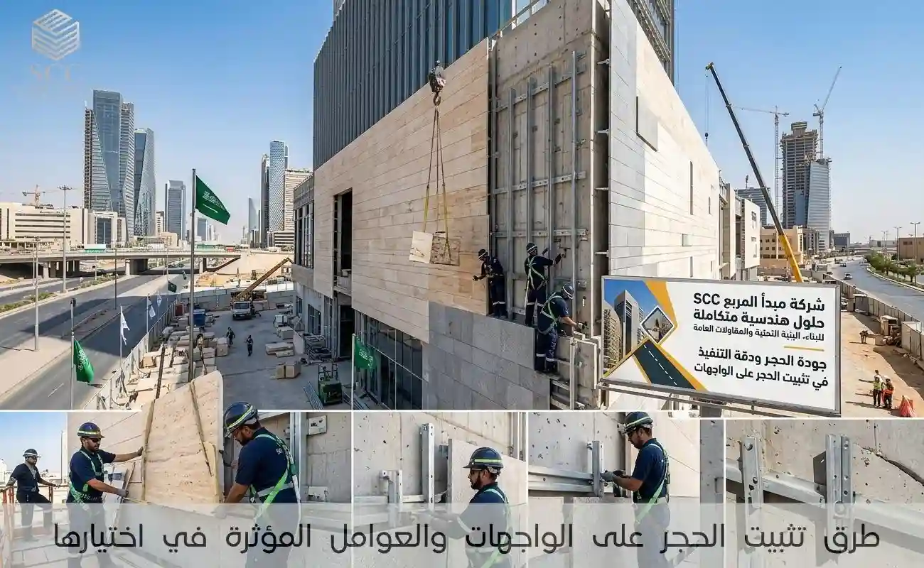 طرق تثبيت الحجر على الواجهات