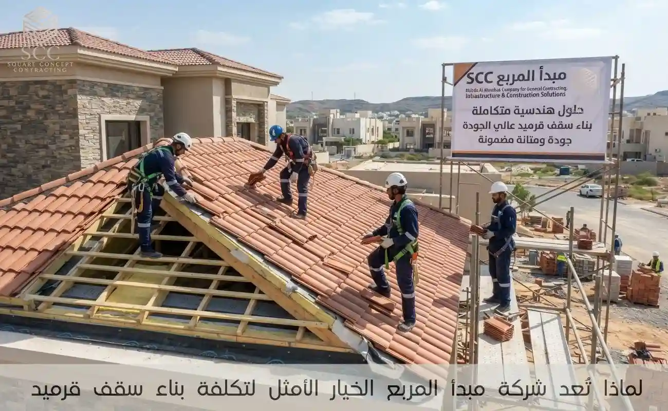 لماذا تُعد شركة مبدأ المربع الخيار الأمثل لتكلفة بناء سقف قرميد