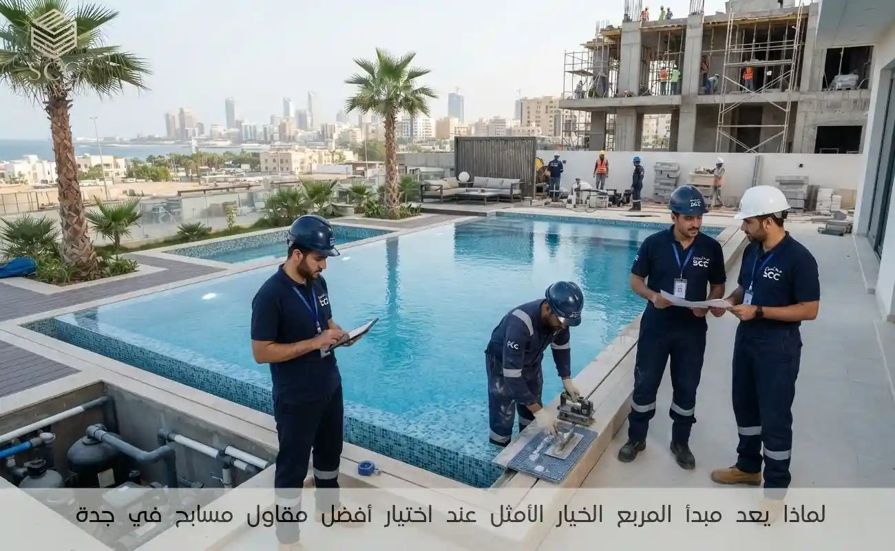 لماذا يعد مبدأ المربع الخيار الأمثل عند اختيار أفضل مقاول مسابح في جدة