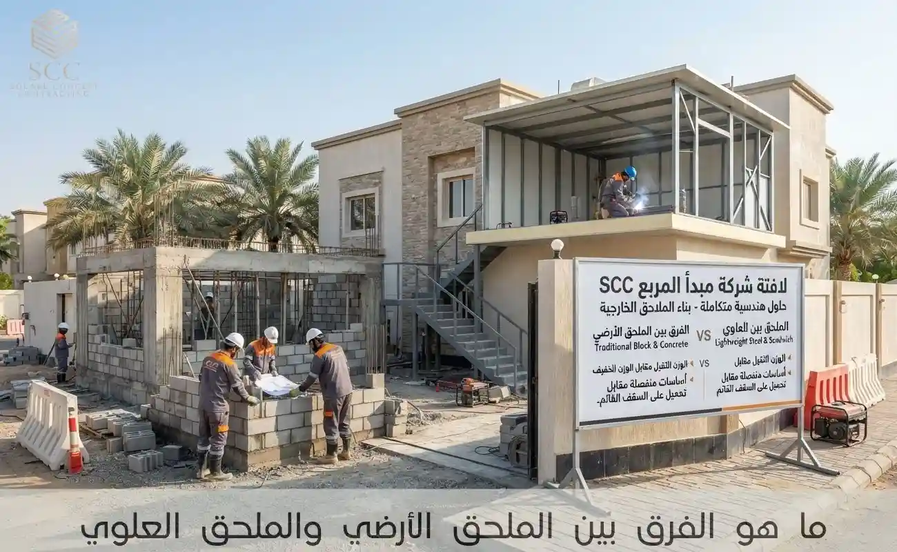 ما هو الفرق بين الملحق الأرضي والملحق العلوي؟